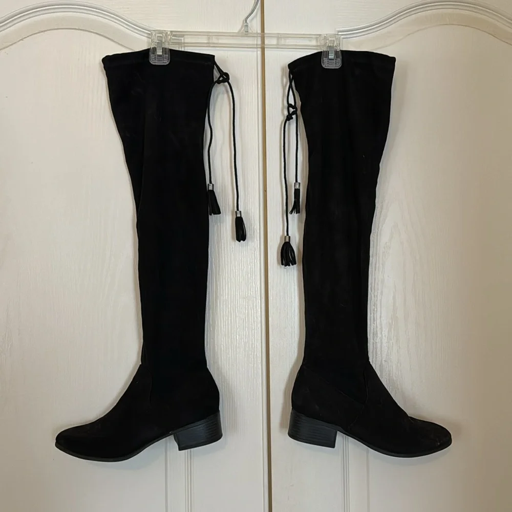 MADDEN GIRL Women's Prissley Riding Boot Black EUC 7.5 $100